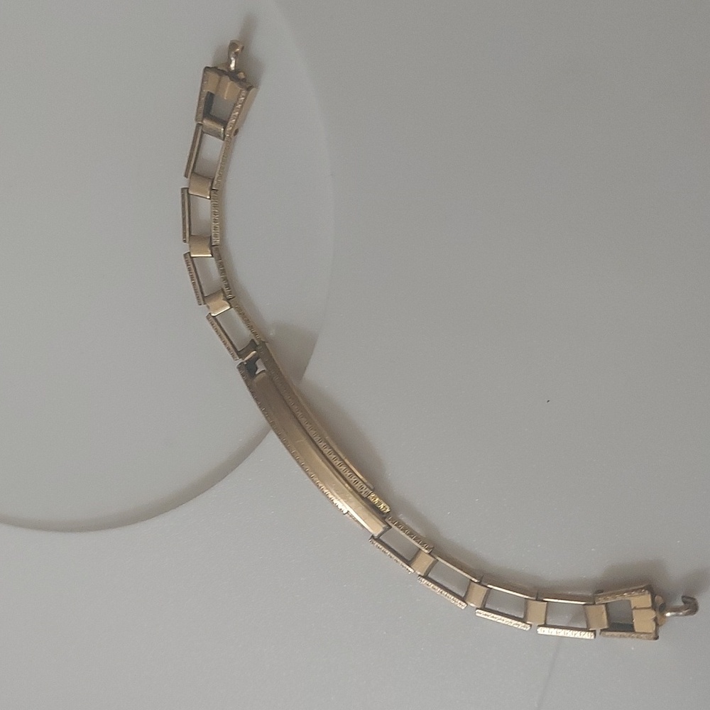 Antique Hadley Patent 12ct Gold-Filled Expansion Wrist Bracelet Watch Strap